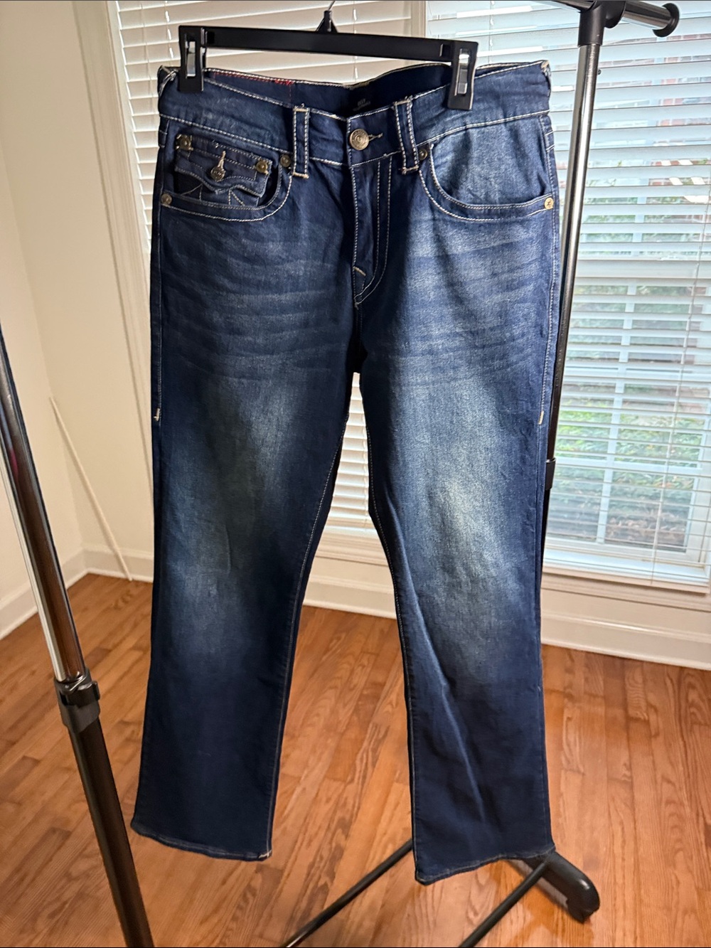 True Religion BILLY Relaxed Bootcut Jeans - Dark Indigo Sz 31